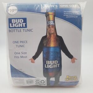 Bud Light Bottle Tunic Costume Rasta Imposta Mens One Size Fits Most Blue Brown